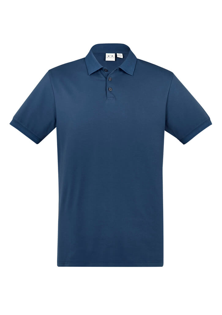 Biz Collection City Mens Polo P105Ms 42 P105MS_MineralBlue_F