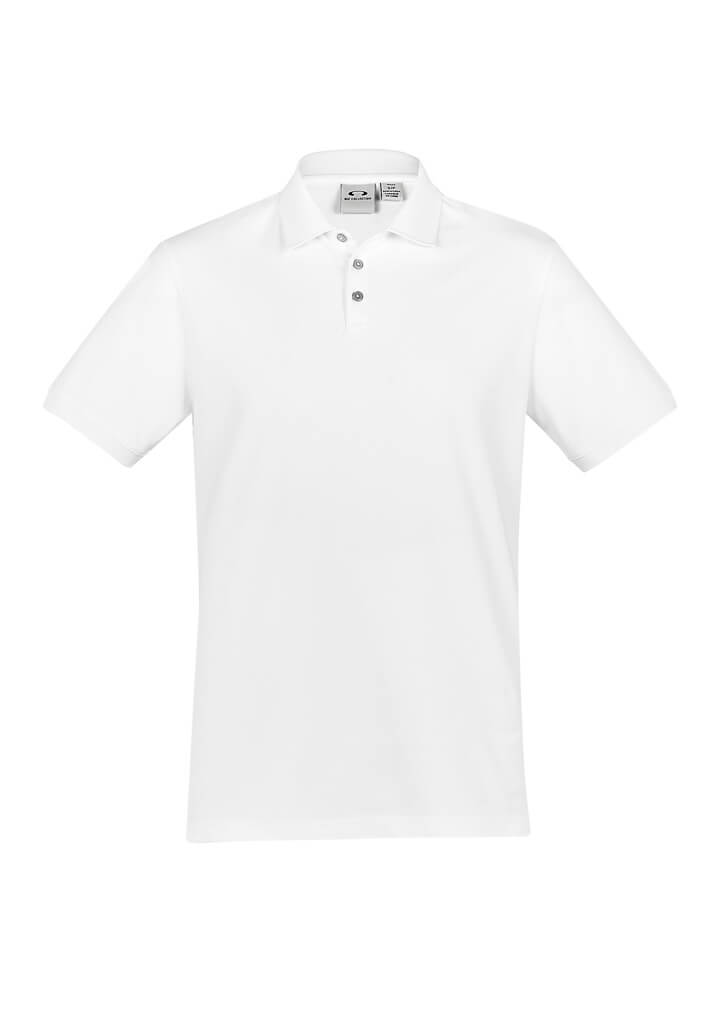 Biz Collection City Mens Polo P105Ms 48 P105MS_White_F