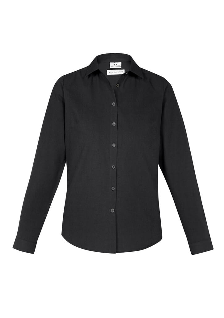 Biz Collection Memphis Ladies Long Sleeve Shirt S127Ll 24 S127LL_Black_F