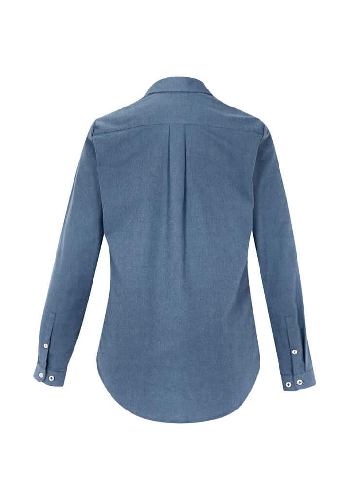 Biz Collection Memphis Ladies Long Sleeve Shirt S127Ll 33 S127LL_GreySmoke_B