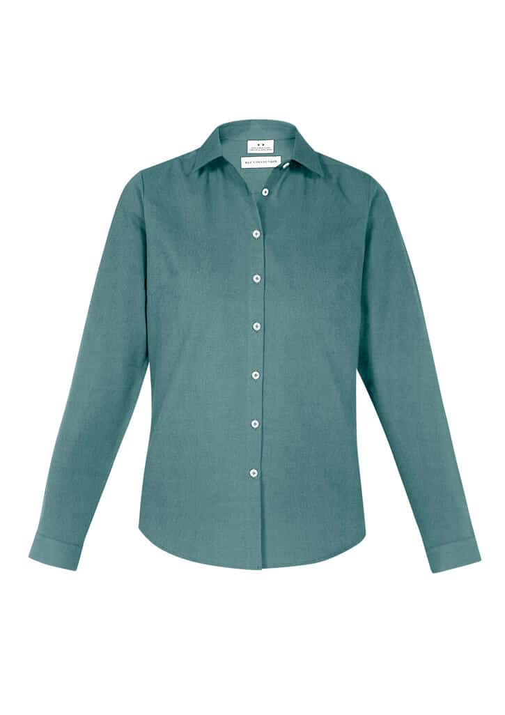 Biz Collection Memphis Ladies Long Sleeve Shirt S127Ll 28 S127LL_JasperGreen_F