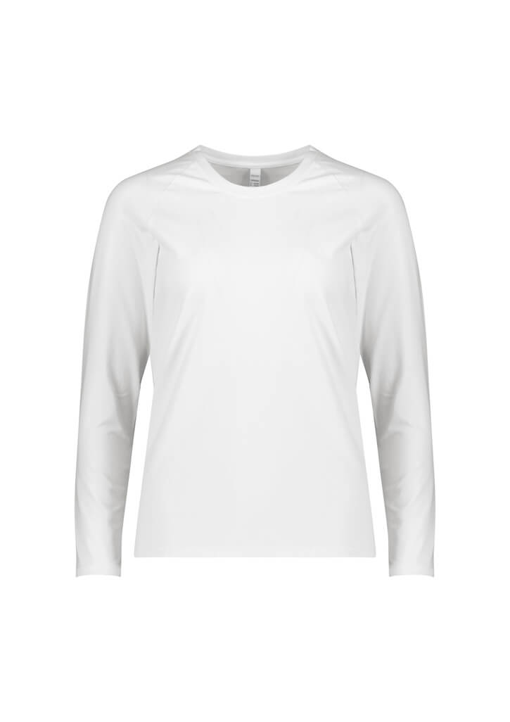 Biz Care Performance Womens Cotton Long Sleeve Tee Ct247Ll 6 Product_CT247LL_White_AUSNZ_01