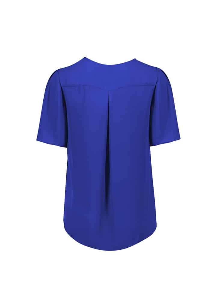 Biz Corporates Vienna Womens Short Sleeve Blouse Rb261Ls 3 RB261LS_Product_Cobalt_02