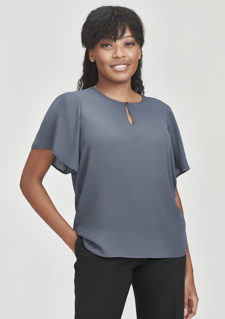 Biz Corporates Vienna Womens Short Sleeve Blouse Rb261Ls 7 RB261LS_Talent_Storm-Blue_00_GA4QWEv