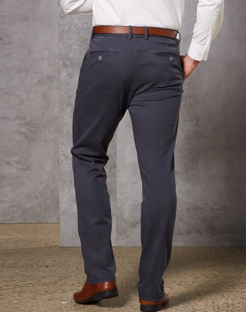 Ws Boston Chino Mens Stretch Cotton Chino Pants M9380 29 M9380_DarkGrey-Back