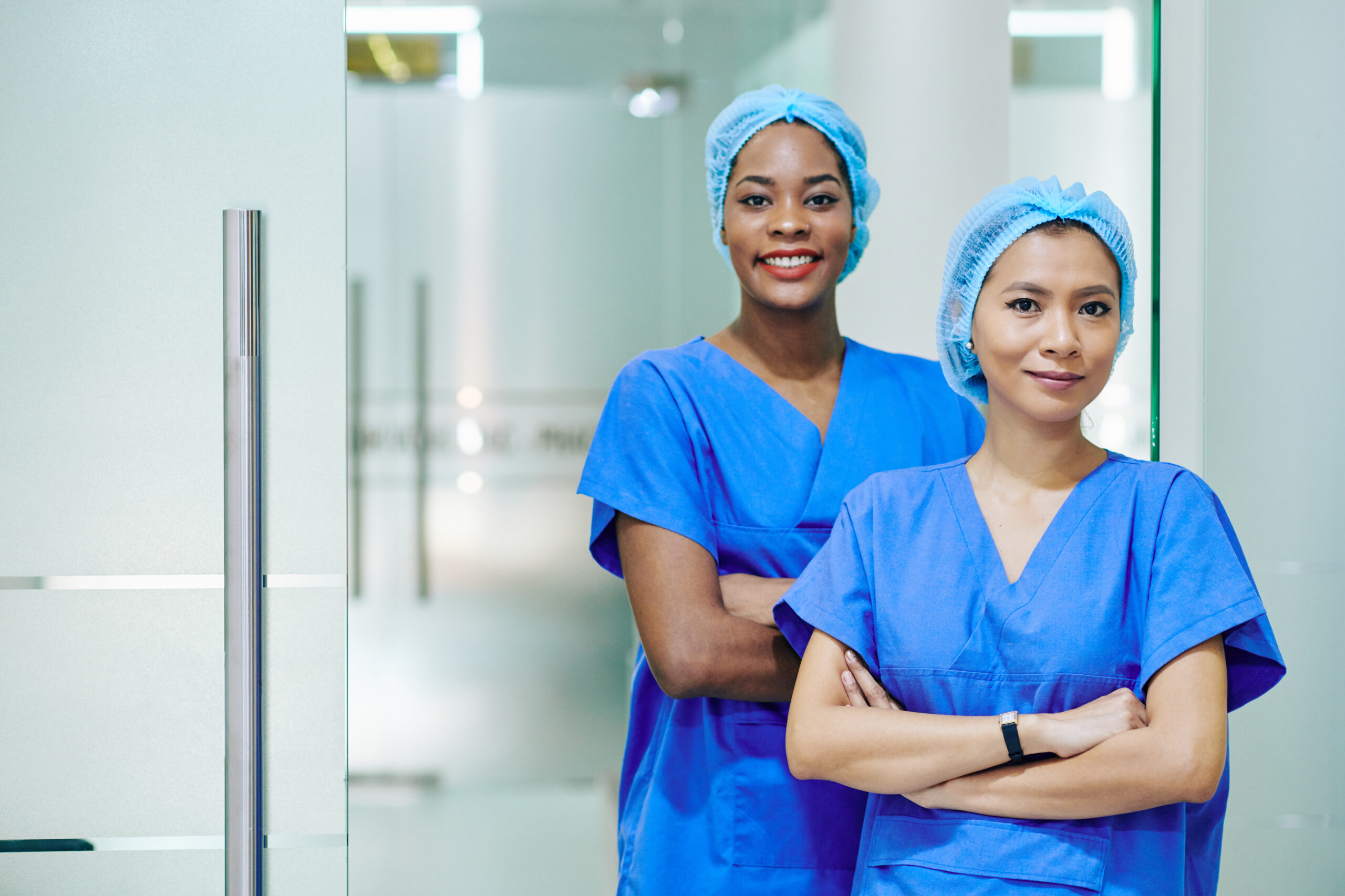 Pretty multi-ethnic medical nurses
