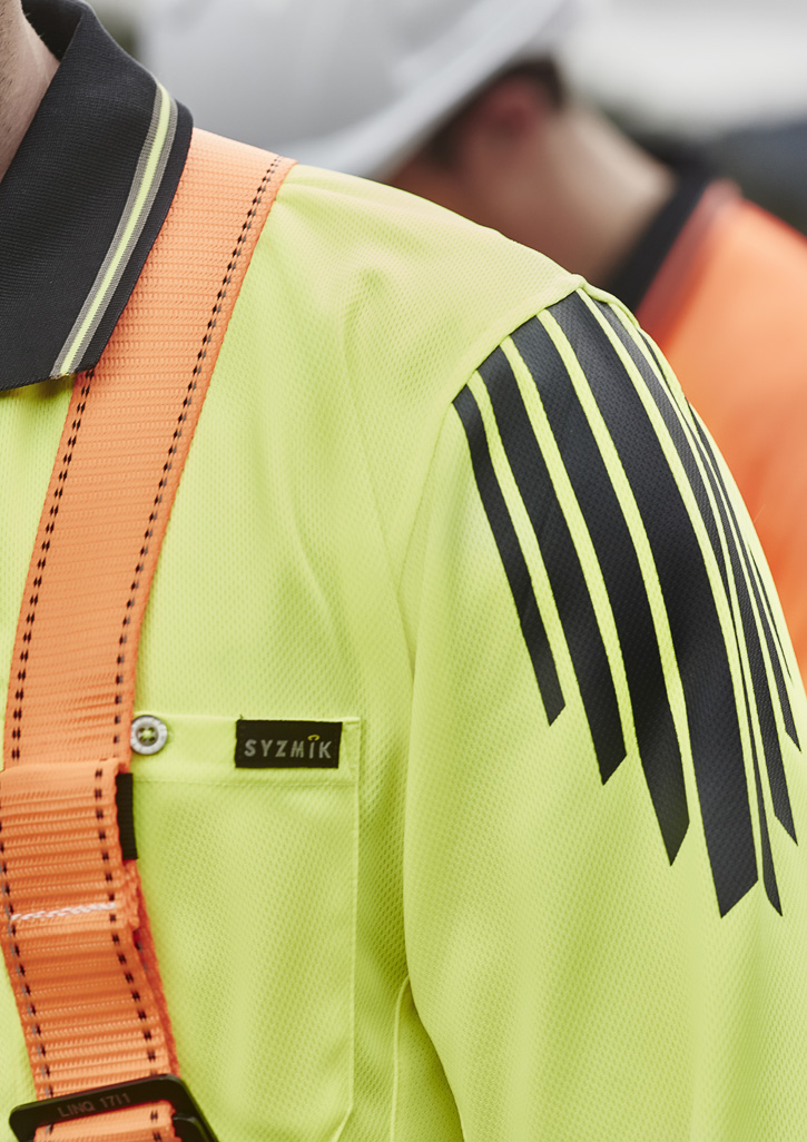 Mens Hi Vis Flux Long Sleeve Polo Zh310 3 3 1