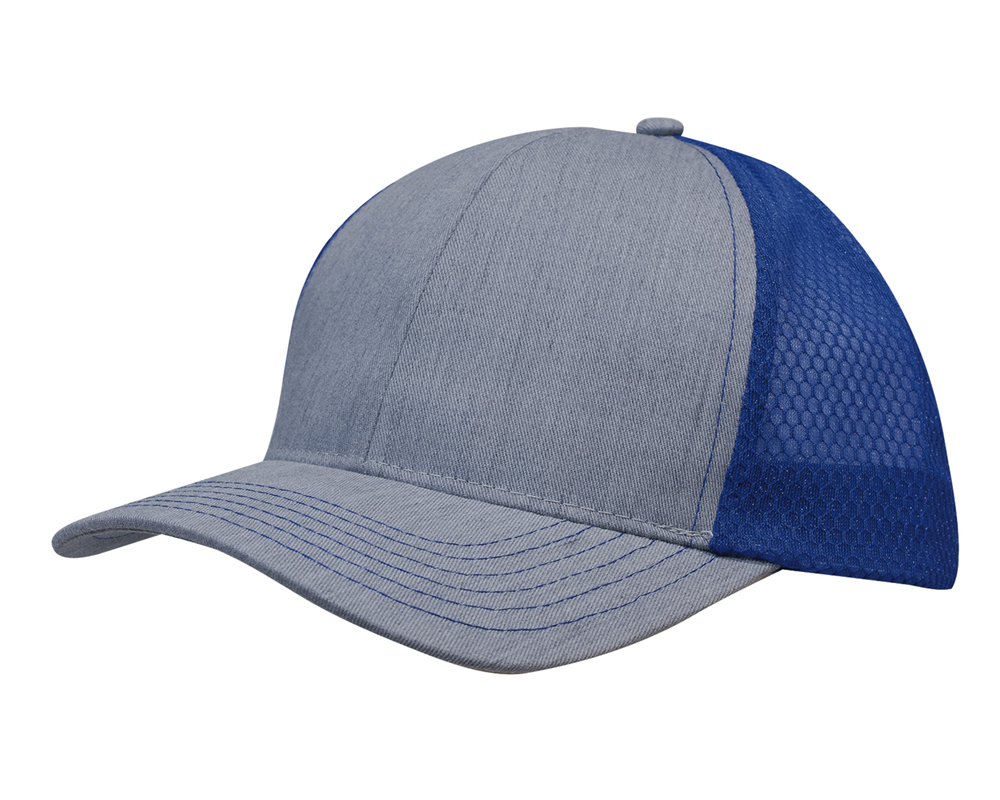 Light Brushed Poly Cotton Marle Cap 3971 6 3971 Grey Royal