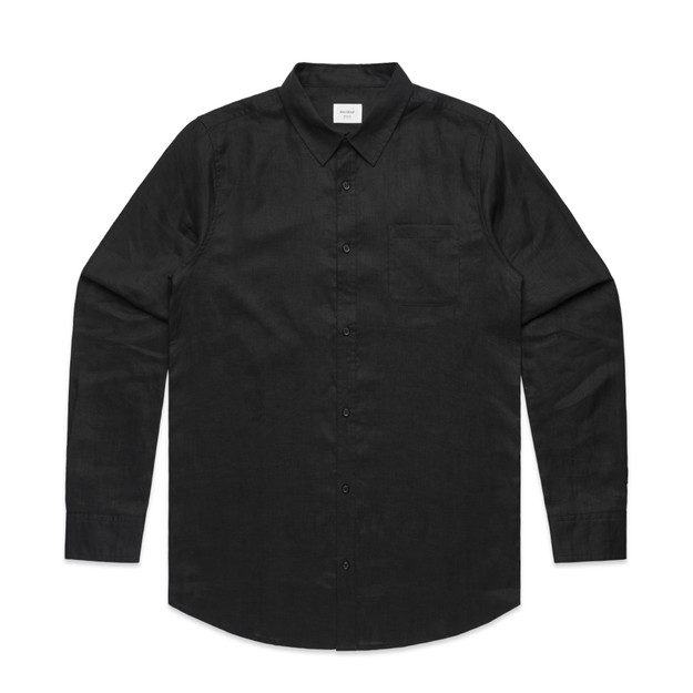 As Colour Linen Shirt 5418 2 5418 LINEN LONG SLEEVE SHIRT BLACK 93117