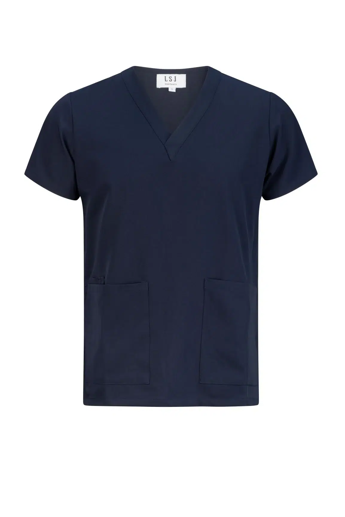 Lee St John Unisex Stretch Clinical Scrub Top 553-Ps 2 553 PS NVY.jpg