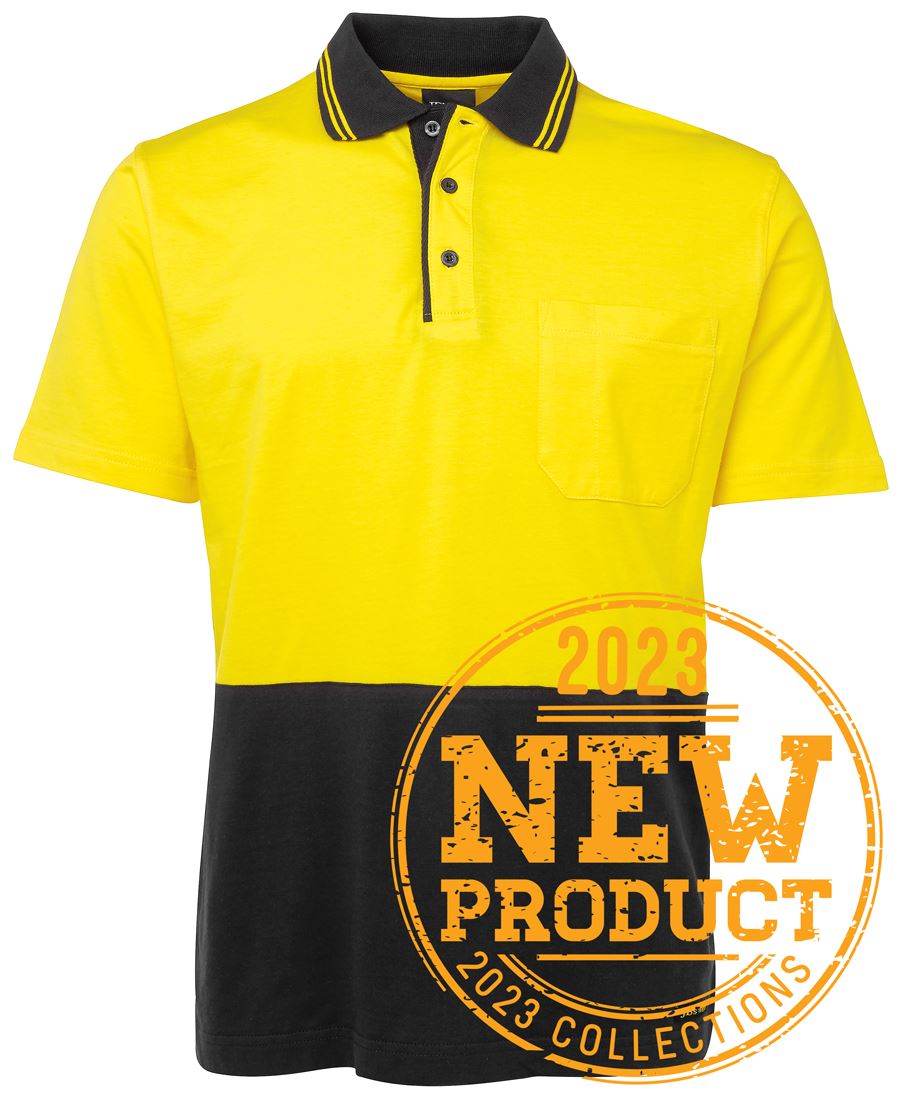 Jb Hi Vis Cotton Adults Short Sleeve Polo 6Cphv 13 6CPHV EB 01 1 638246031777608899