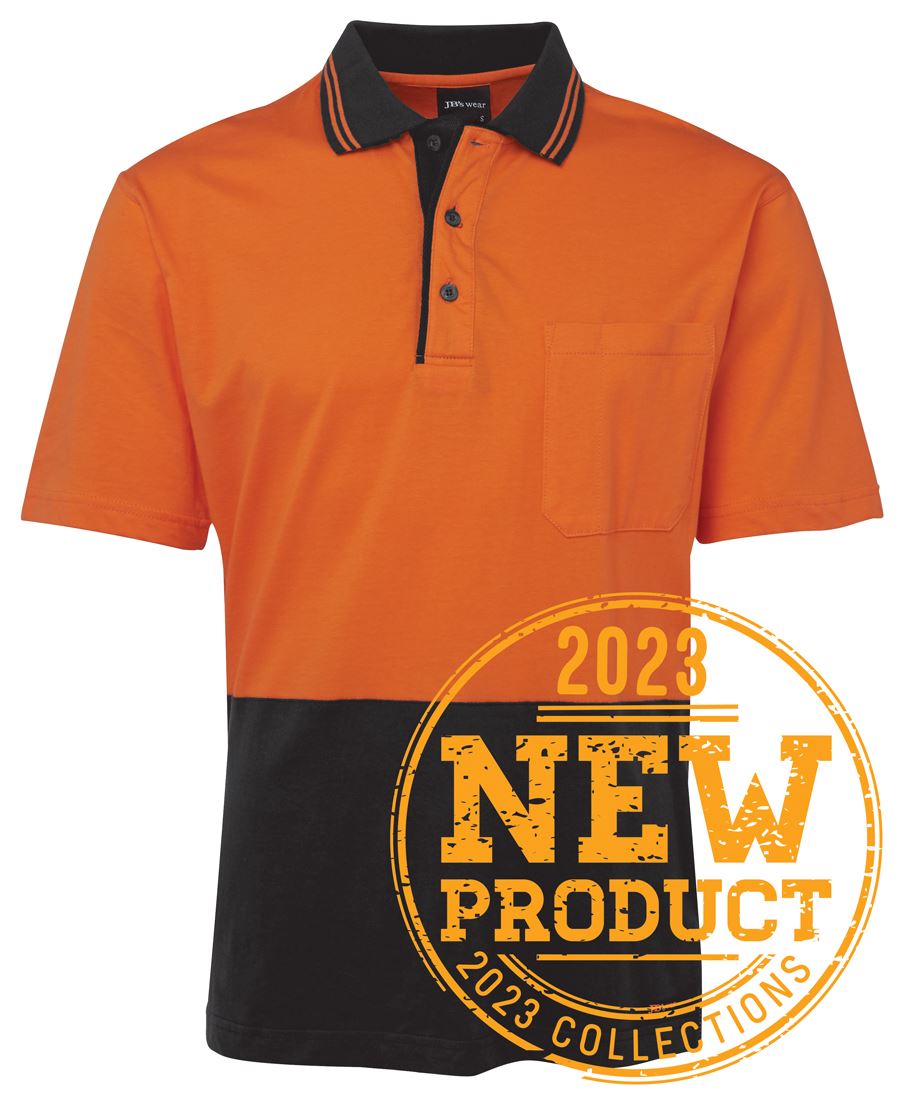 Jb Hi Vis Cotton Adults Short Sleeve Polo 6Cphv 12 6CPHV OB 01 1 638246026703817162