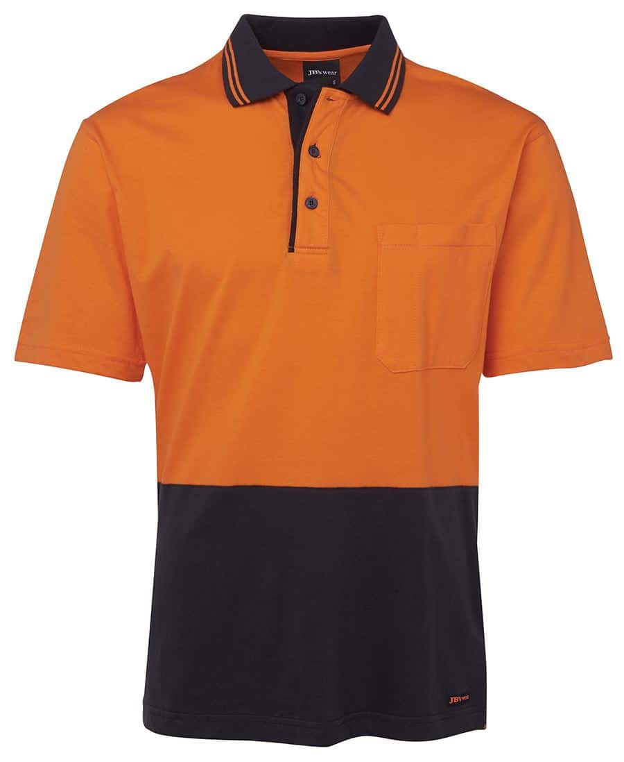 Jb Hi Vis Cotton Adults Short Sleeve Polo 6Cphv 14 6CPHV ON 01 copy 637423391547542531