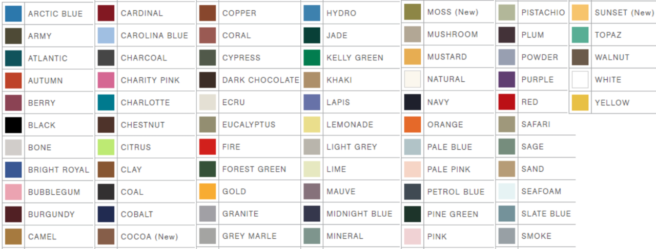 AS Colour Staple Tee colours