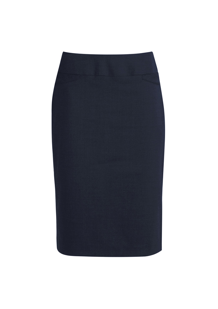 Biz Collection Classic Ladies Knee Length Skirt Bs128Ls 11 BS128LS bProduct Navy 01 gk3Y5gC