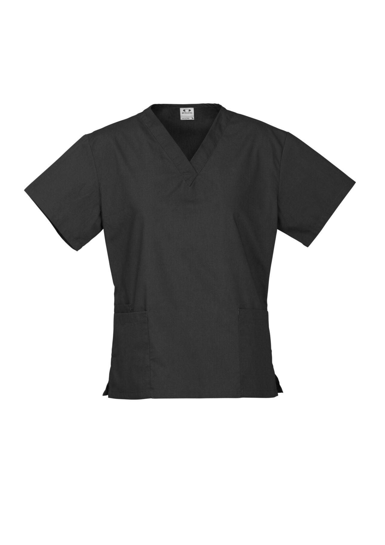 Biz Collection Classic Ladies Scrub Top H10622 4 H10622 bProduct Black 01 eSnosld