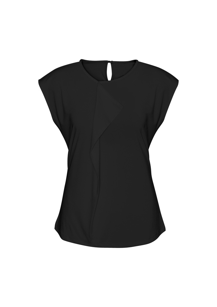 Biz Collection Mia Ladies Pleat Knit Top K624Ls 8 K624LS bProduct Black 01 hbTCY1u