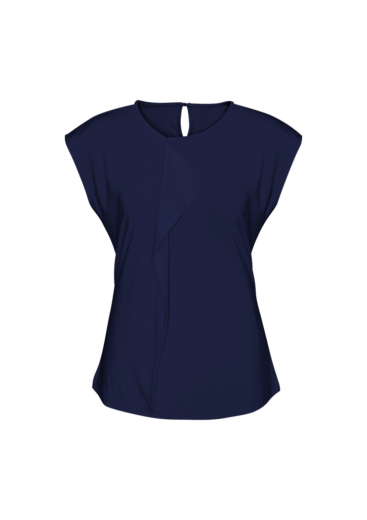 Biz Collection Mia Ladies Pleat Knit Top K624Ls 9 K624LS bProduct MidnightBlue 01 ZP9Zg5P