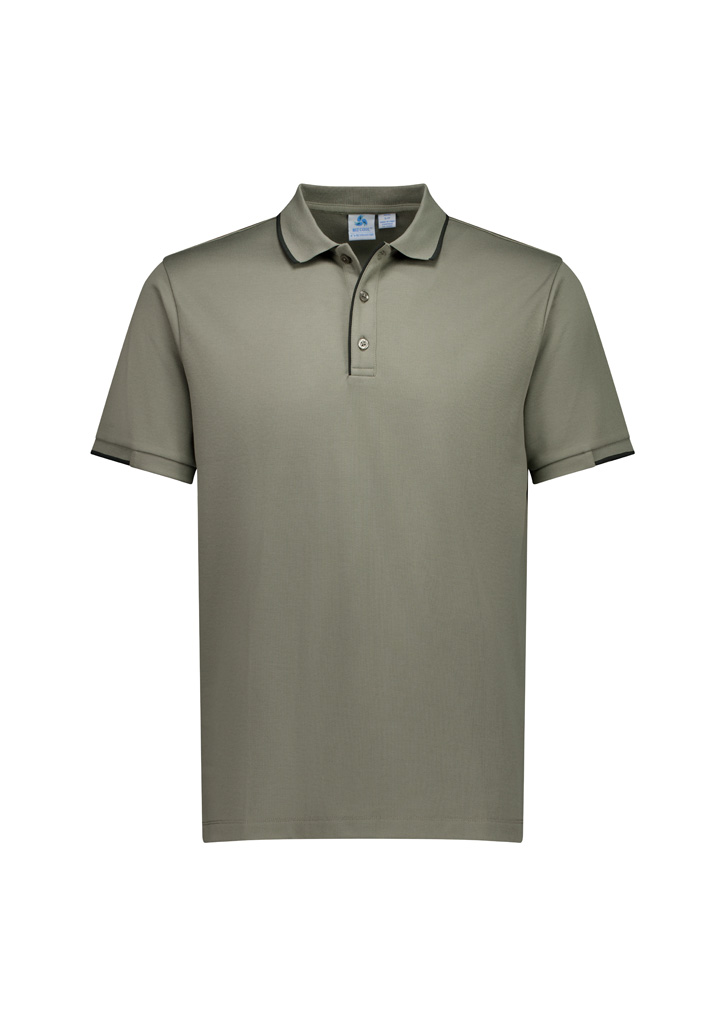 Biz Collection Men'S Focus Short Sleeve Polo P313Ms 14 P313MS Product Taupe Black 01