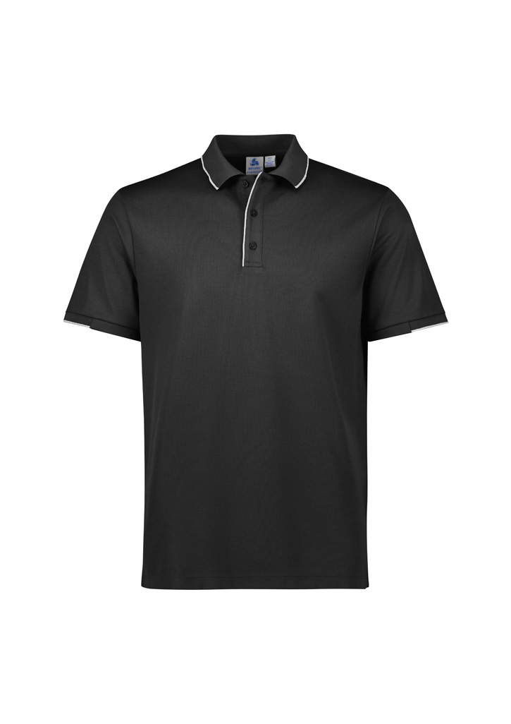 Biz Collection Men'S Focus Short Sleeve Polo P313Ms 3 P313MS bProduct Black White 01 ZAAUUfy