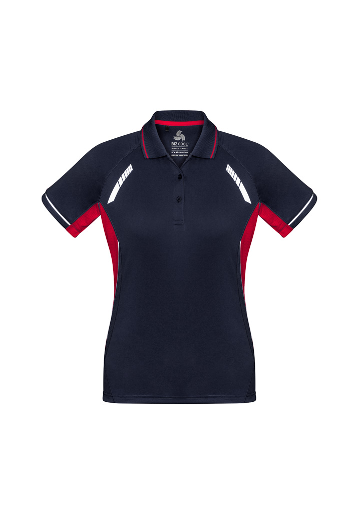 Biz Collection Renegade Ladies Sports Polo P700Ls 21 P700LS bProduct Navy Red Silver 01 wPsaOb4 1
