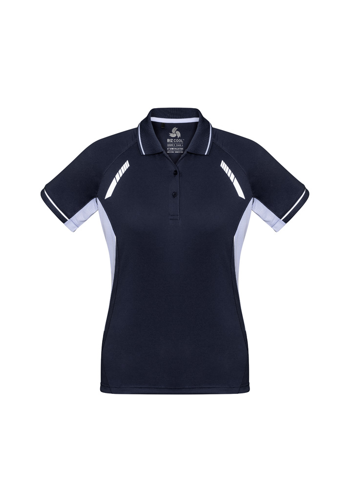 Biz Collection Renegade Ladies Sports Polo P700Ls 23 P700LS bProduct Navy White Silver 01 hIAW618 1