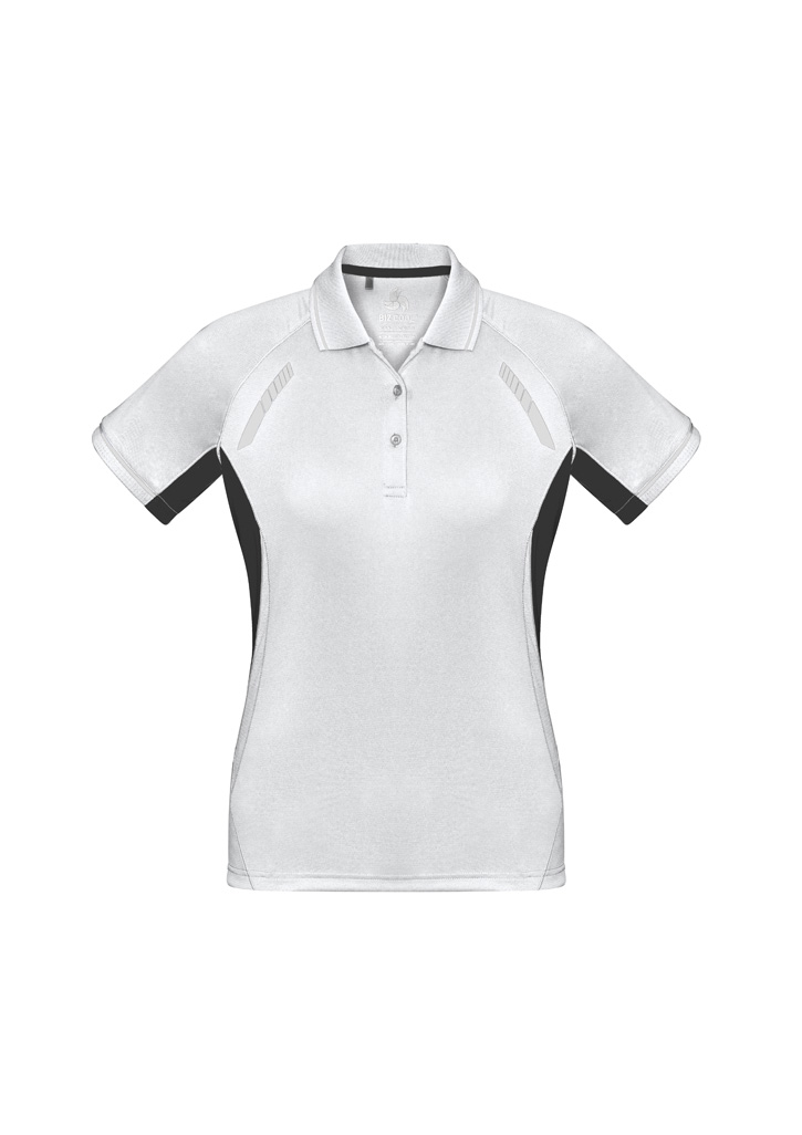 Biz Collection Renegade Ladies Sports Polo P700Ls 24 P700LS bProduct White Black Silver 01 L2DrEeK 1