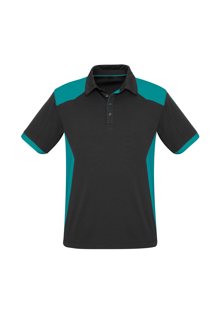 Biz Collection Rival Mens Breathable Micro Dry Polo P705Ms 22 P705MS Product Black Teal 01 bQYFWBU