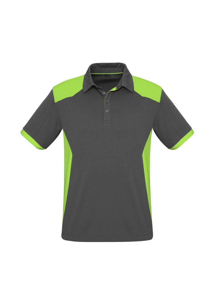 Biz Collection Rival Mens Breathable Micro Dry Polo P705Ms 23 P705MS Product Grey FluoroLime 01 oFyrRhF