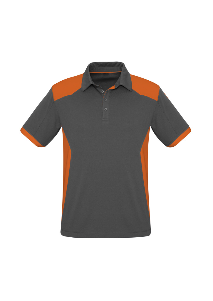 Biz Collection Rival Mens Breathable Micro Dry Polo P705Ms 24 P705MS Product Grey Orange 01 uBdEsgA