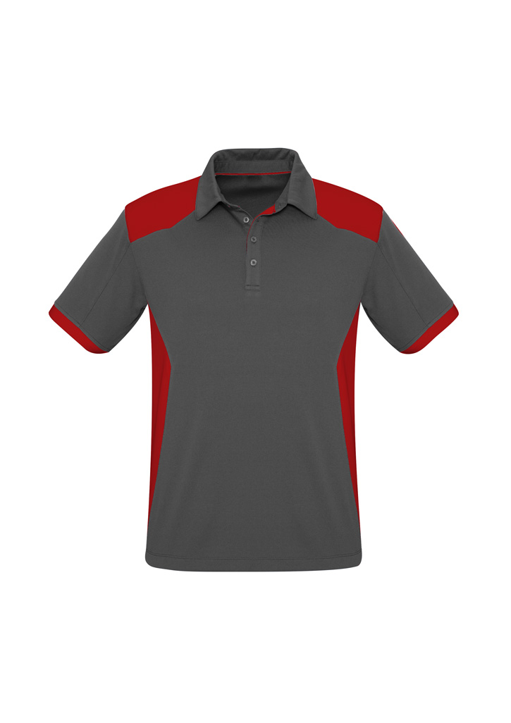 Biz Collection Rival Mens Breathable Micro Dry Polo P705Ms 19 P705MS Product Grey Red 01 apMRsVA