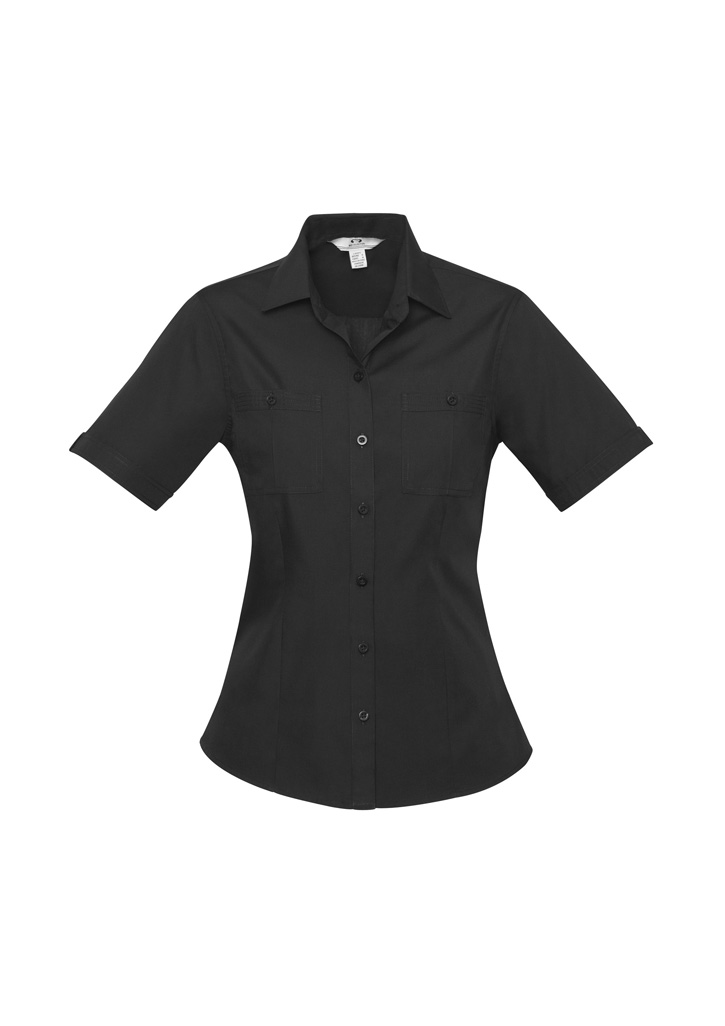 Biz Collection Bondi Ladies Short Sleeve Shirt S306Ls 11 S306LS bProduct Black 01