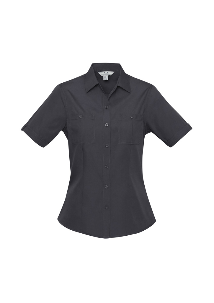 Biz Collection Bondi Ladies Short Sleeve Shirt S306Ls 12 S306LS bProduct Charcoal 01