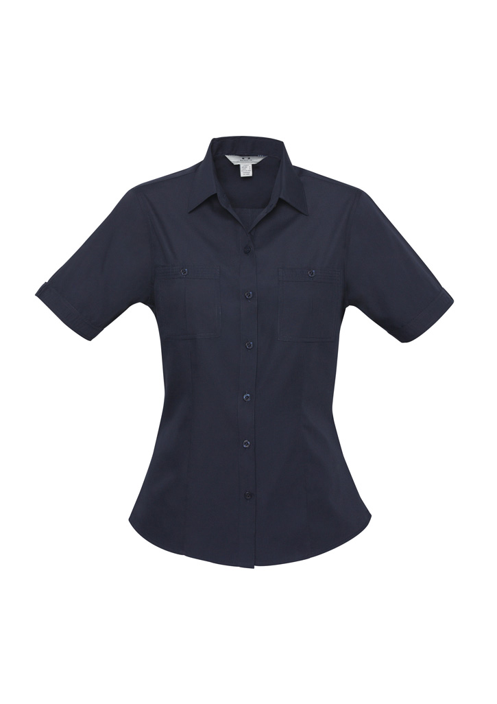 Biz Collection Bondi Ladies Short Sleeve Shirt S306Ls 10 S306LS bProduct Navy 01