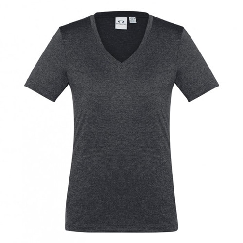 Biz Collection Aero Ladies V-Neck Tee T800Ls (Clearance) 18 products T800LS charcoal